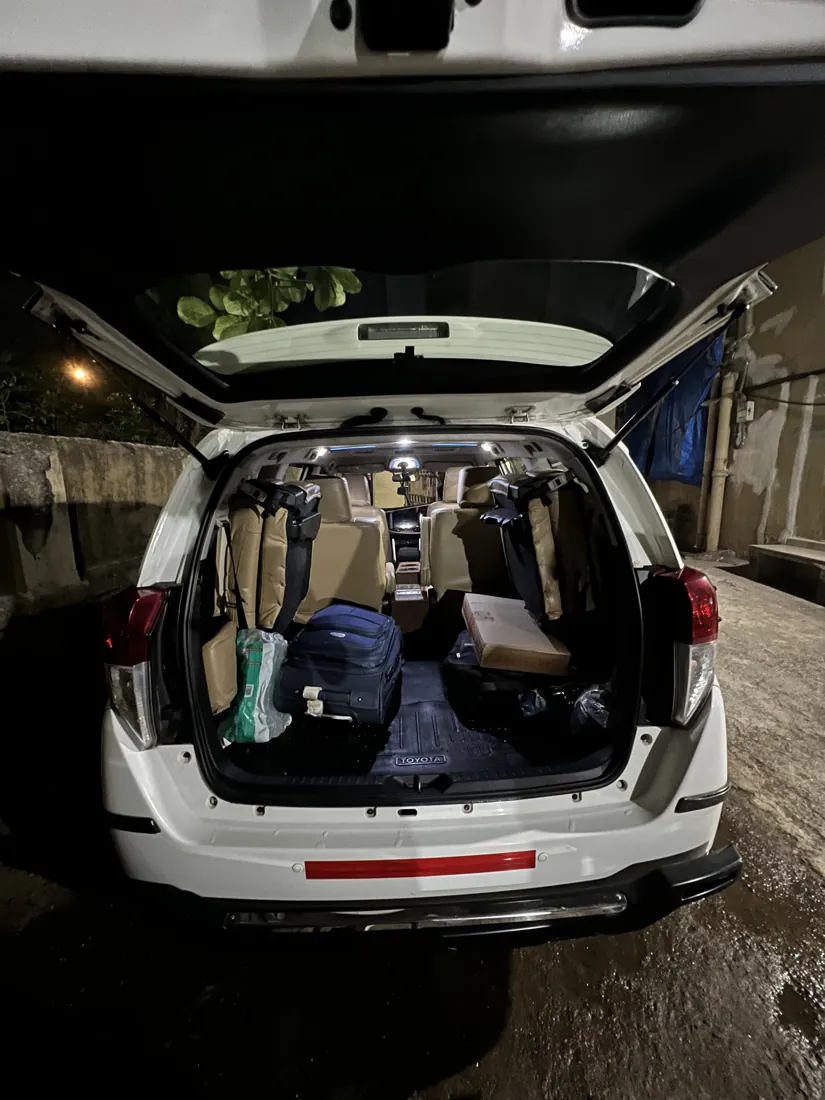 Innova Crysta with luggage space