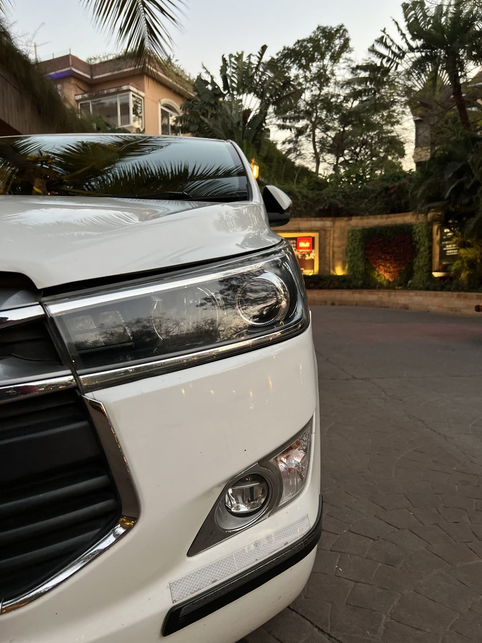 Toyota Innova Crysta on rent in Mumbai — front view