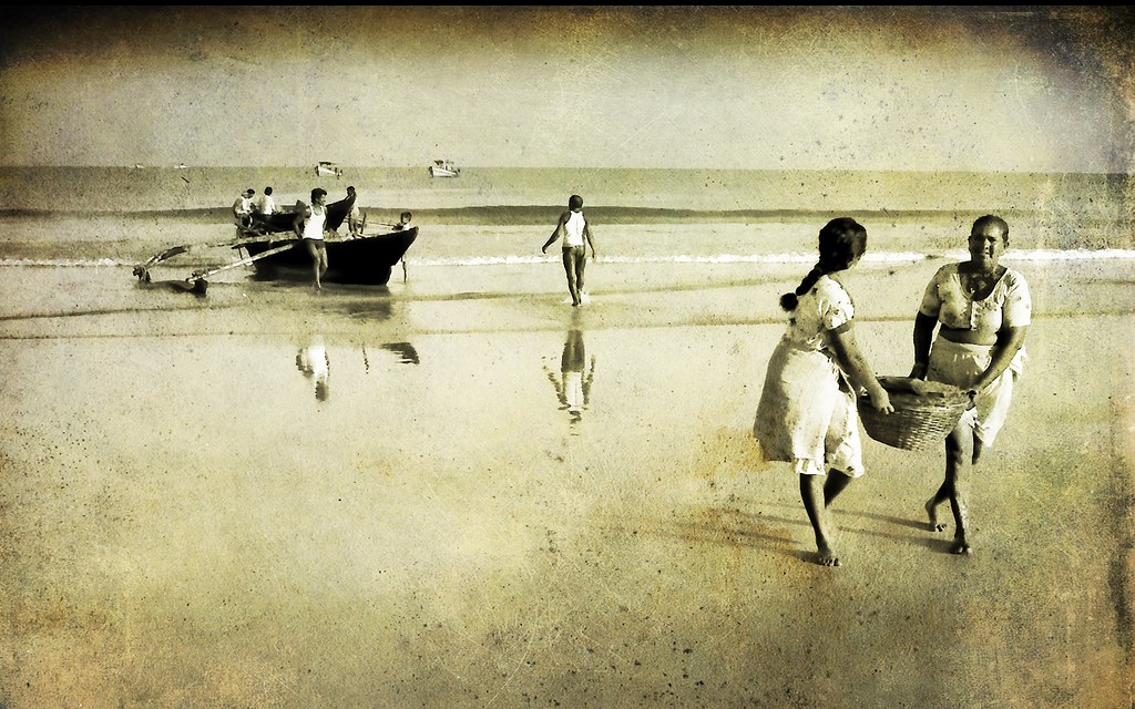 Scenic view of Ghoghla Beach, Daman & Diu