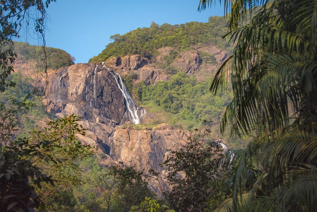Scenic view of Dudhsagar Falls, Goa
