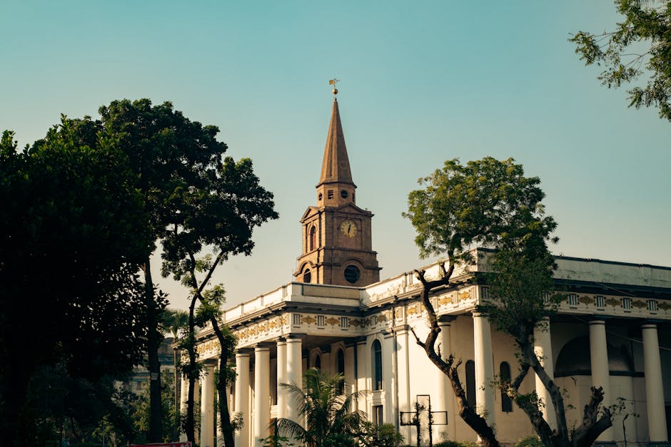 Scenic view of St Jerome Fort Church, Daman & Diu