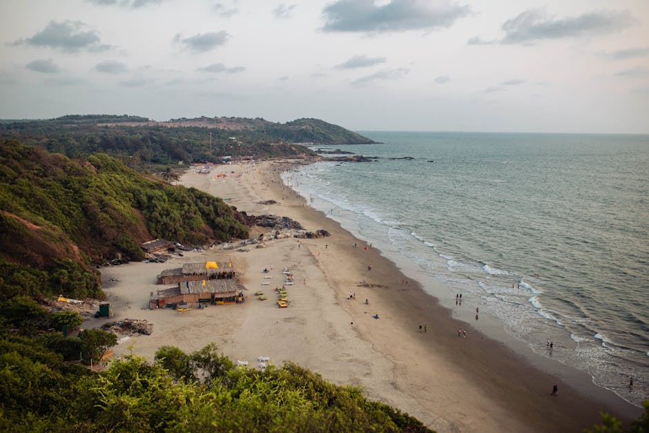 Scenic view of Baga Beach, Goa