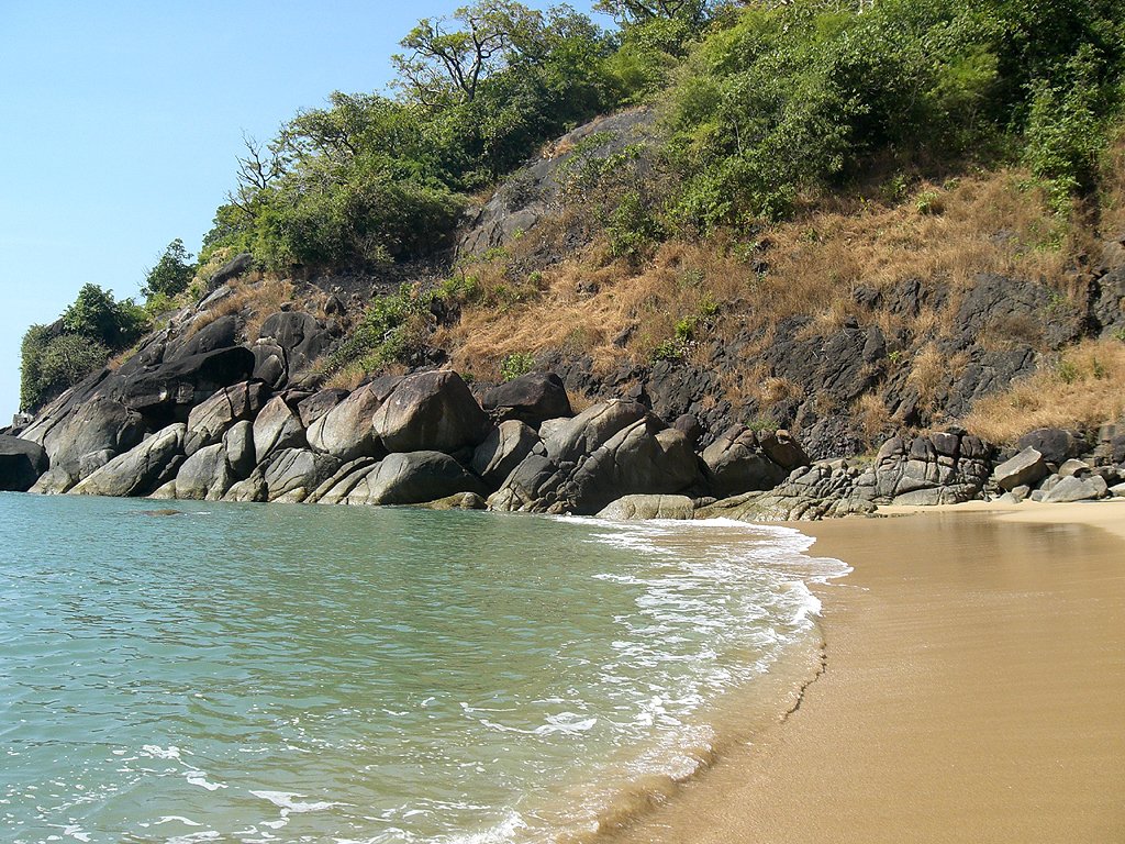 Scenic view of Butterfly Beach, Goa