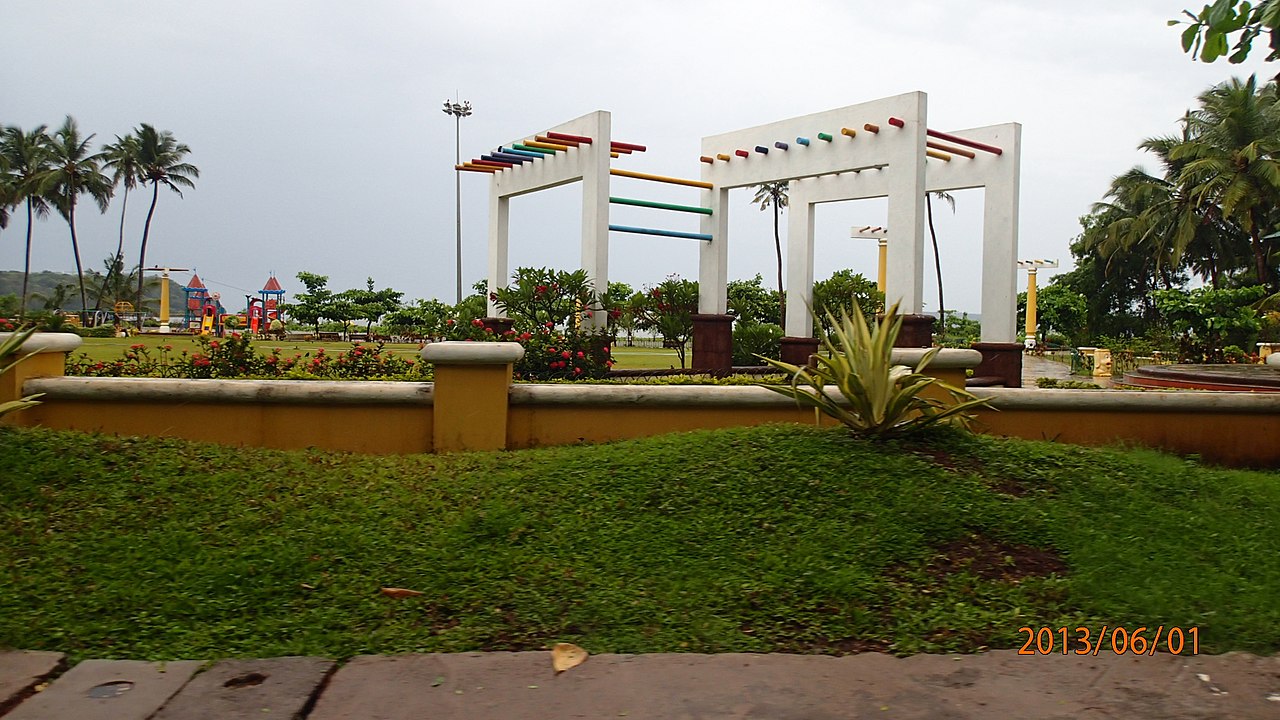 Scenic view of Miramar Beach, Goa