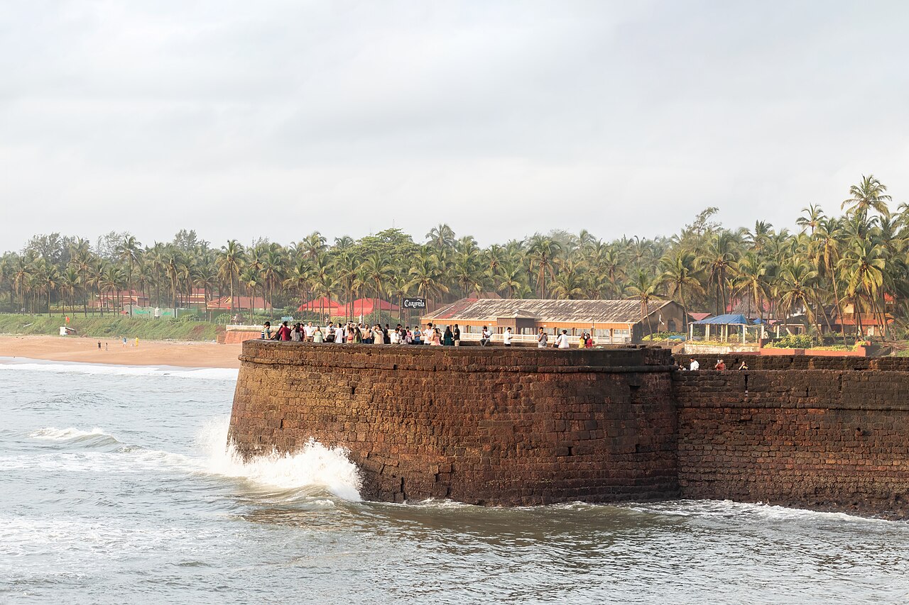 Scenic view of Sinquerim Beach, Goa