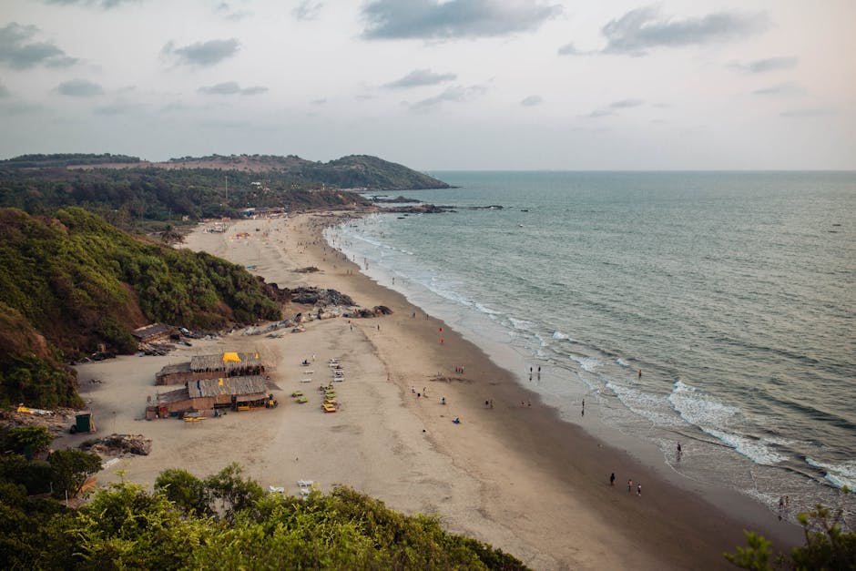 Scenic view of Vagator Beach, Goa
