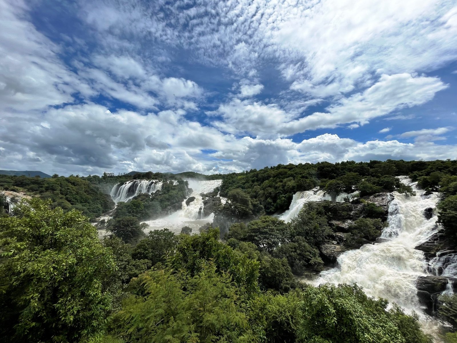 Scenic view of Shivanasamudra Falls, Karnataka