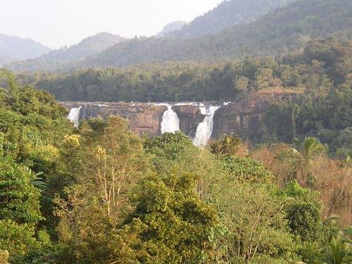 Scenic view of Athirappilly Waterfalls, Kerala