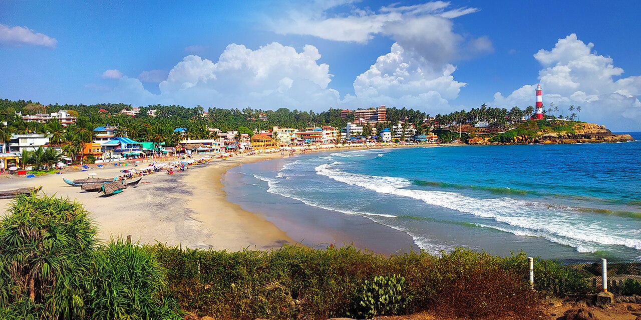 Lighthouse Beach in Kovalam, Kerala
