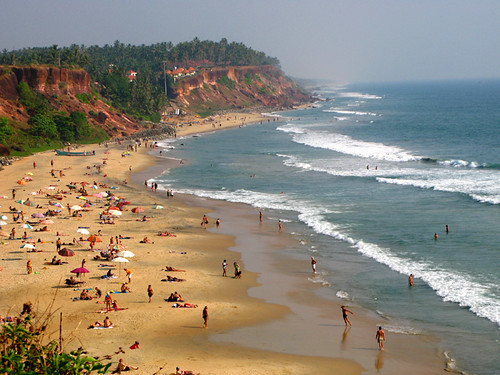 Varkala Cliff in Varkala Beach, Kerala