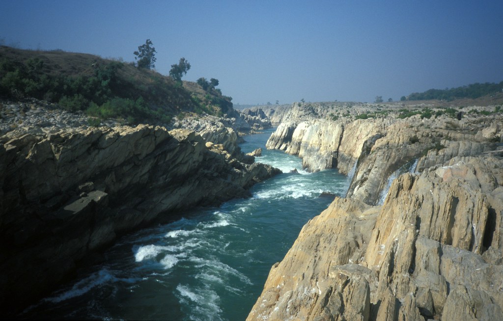 Marble Rocks in Bhedaghat, Madhya Pradesh