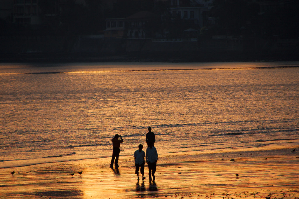 Street Food Row in Chowpatty Beach