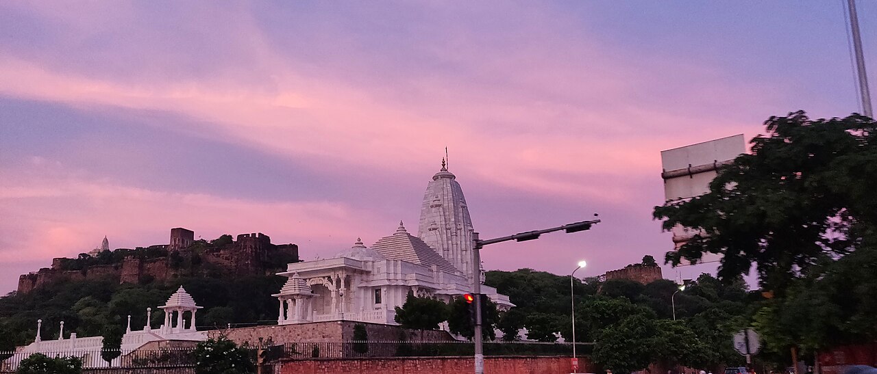 Scenic view of Birla Temple Jaipur, Rajasthan