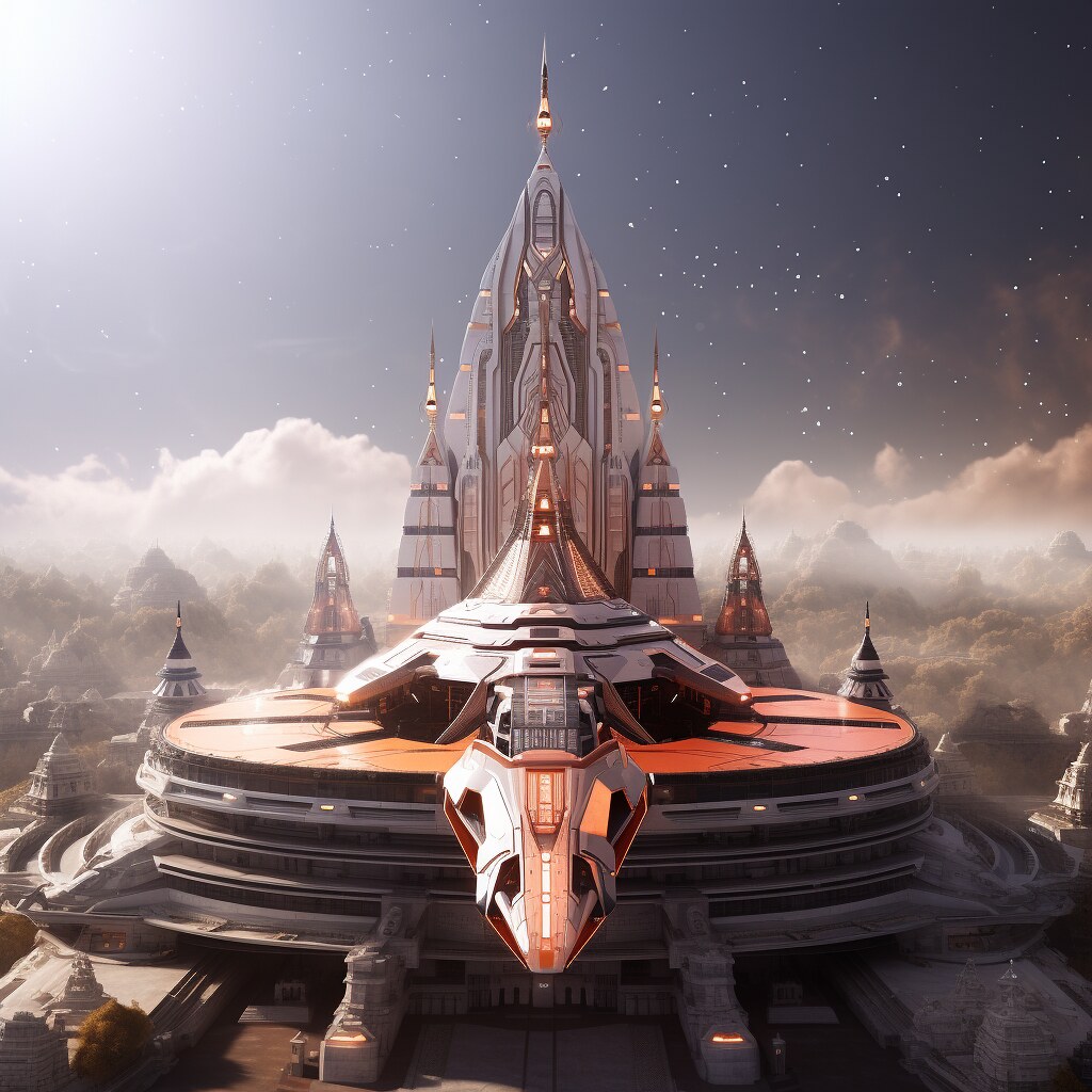 Scenic view of Ayodhya Ram Mandir, Uttar Pradesh