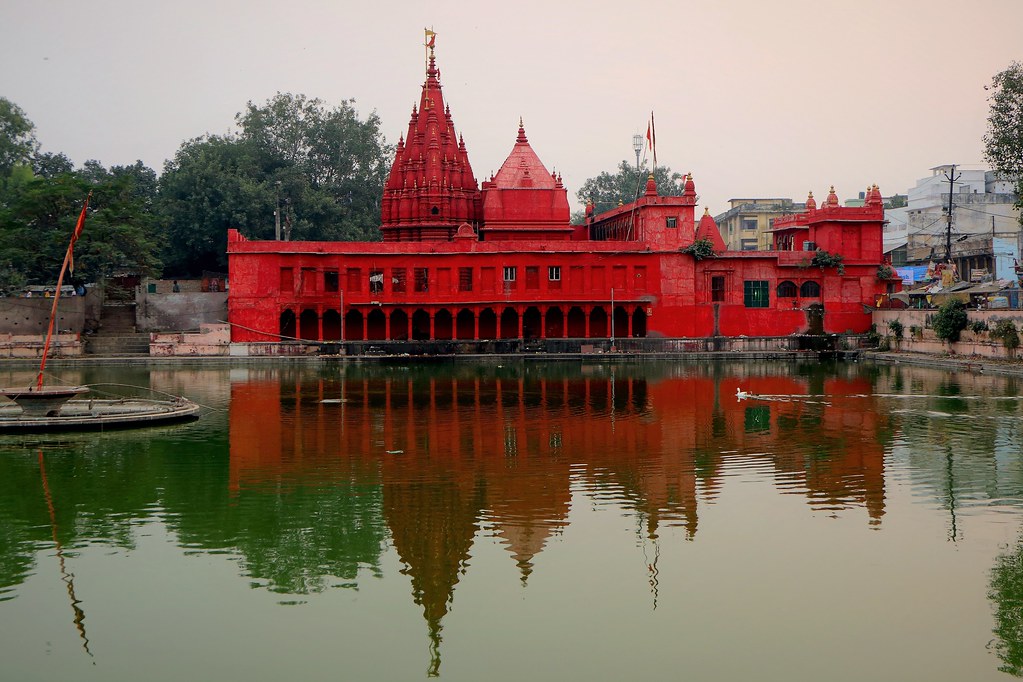 Scenic view of Durga Temple Varanasi, Uttar Pradesh