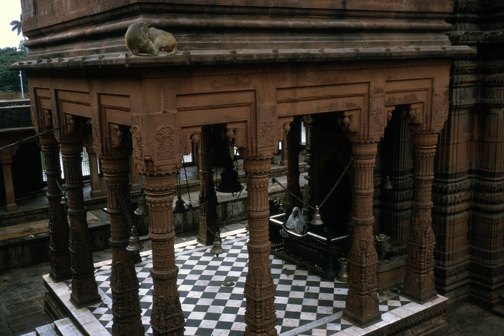 Temple Courtyard — Mumbai to Durga Temple Varanasi trip