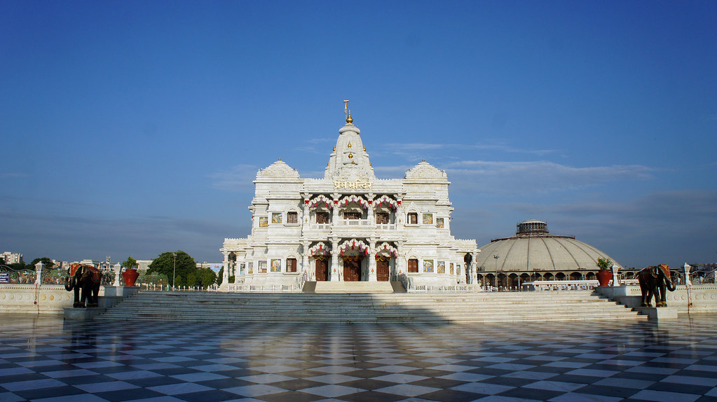 Scenic view of Prem Mandir, Uttar Pradesh